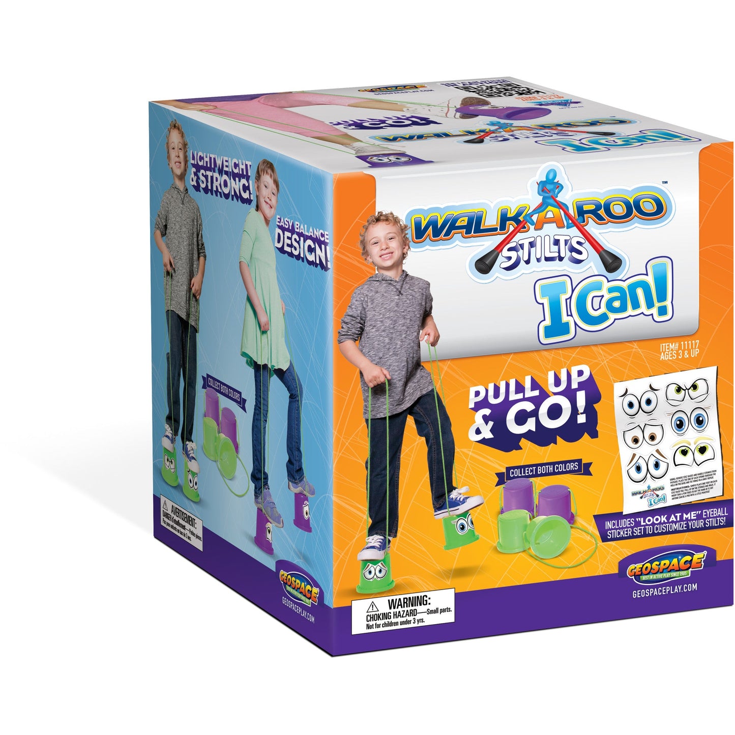 Walkaroo I-CAN Stilts EZ Beginner Active Play Kids Stilts with Sticker Set
