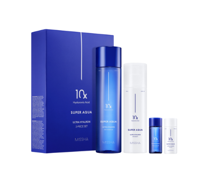 MISSHA Super Aqua Ultra Hyalron Basic Set (4 Items) from Korea