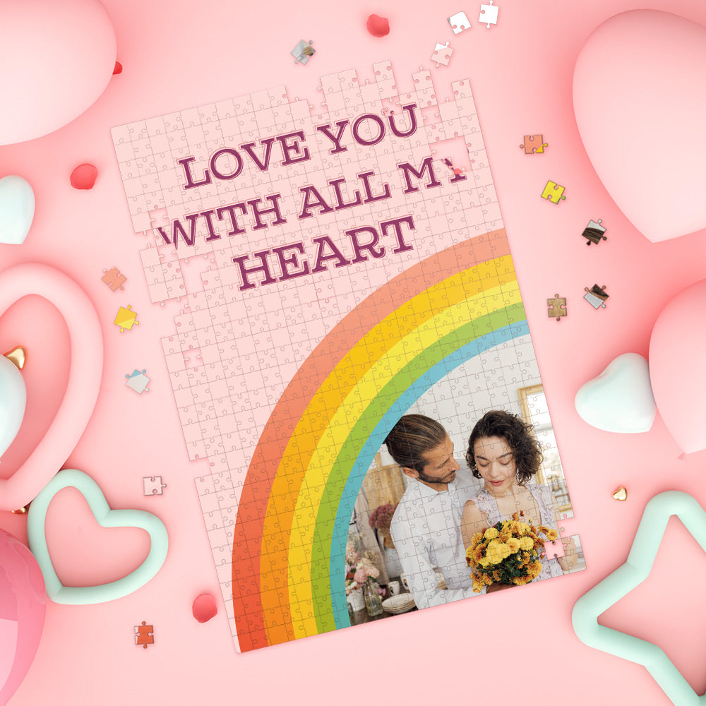 Custom Photo Puzzle Valentine's Day Gift for Her