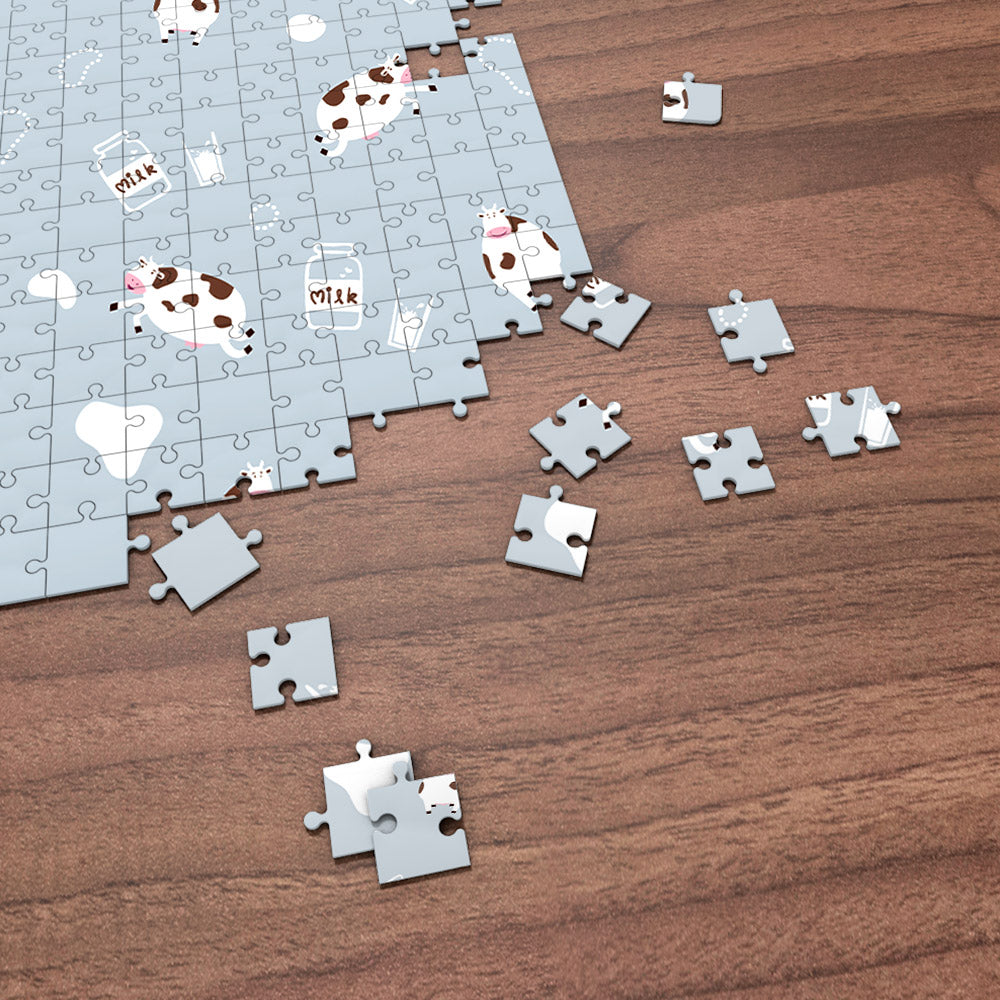 Puzzle Gift Cute Cow Print Puzzle for Her / Him