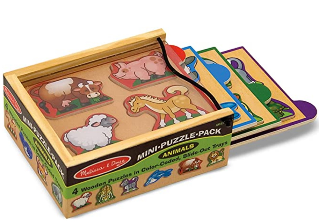 Melissa & Doug Animals Mini-Puzzle Pack