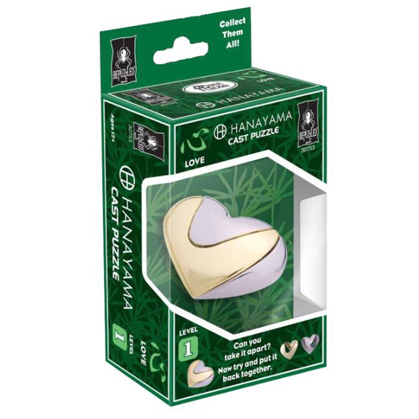 Hanayama Level 1 Love Brain Teaser Cast Puzzle