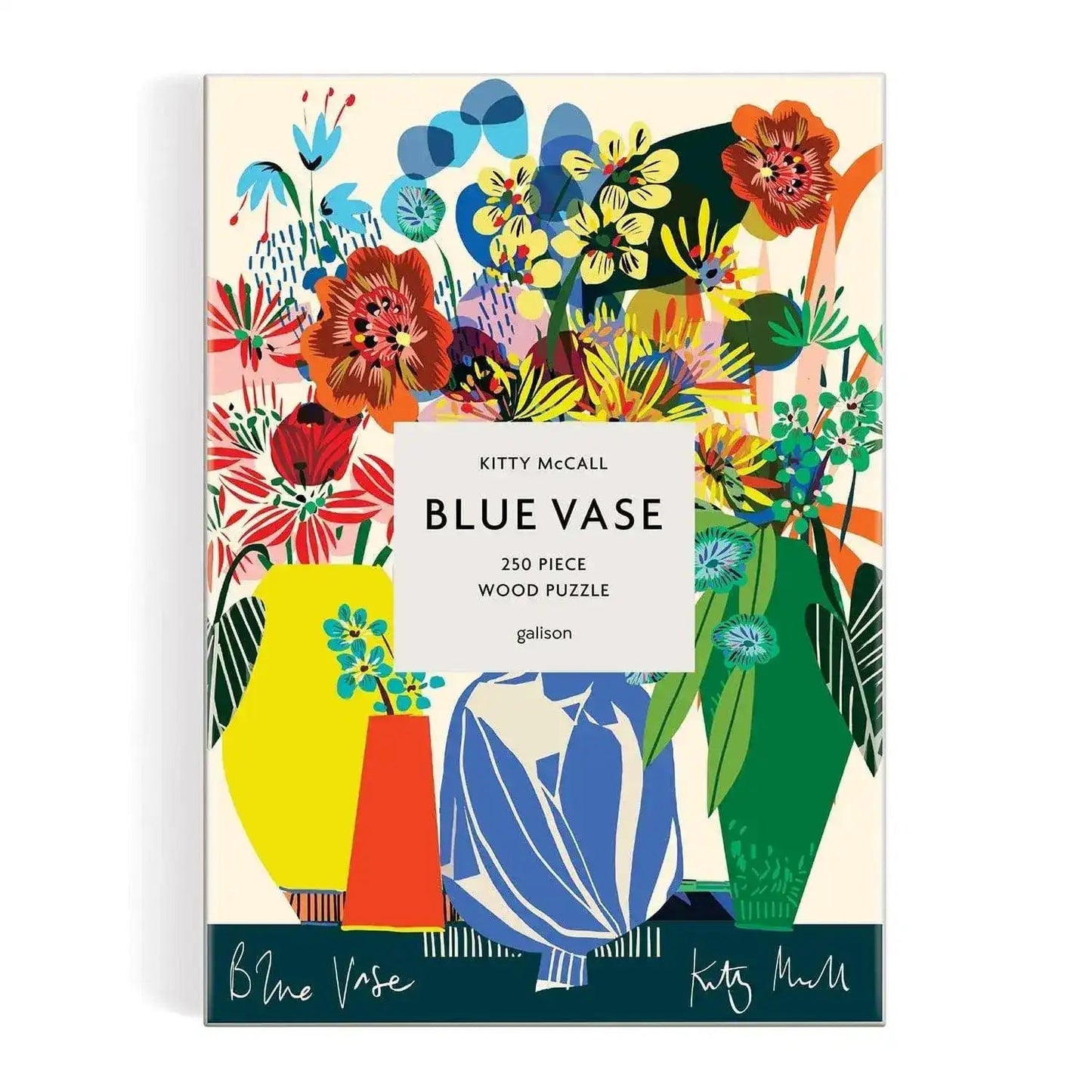Kitty McCall Blue Vase 250 Piece Wood Puzzle