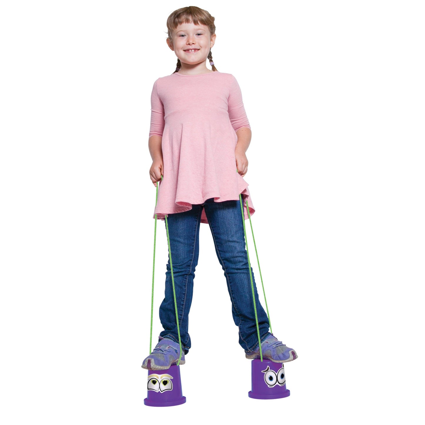 Walkaroo I-CAN Stilts EZ Beginner Active Play Kids Stilts with Sticker Set