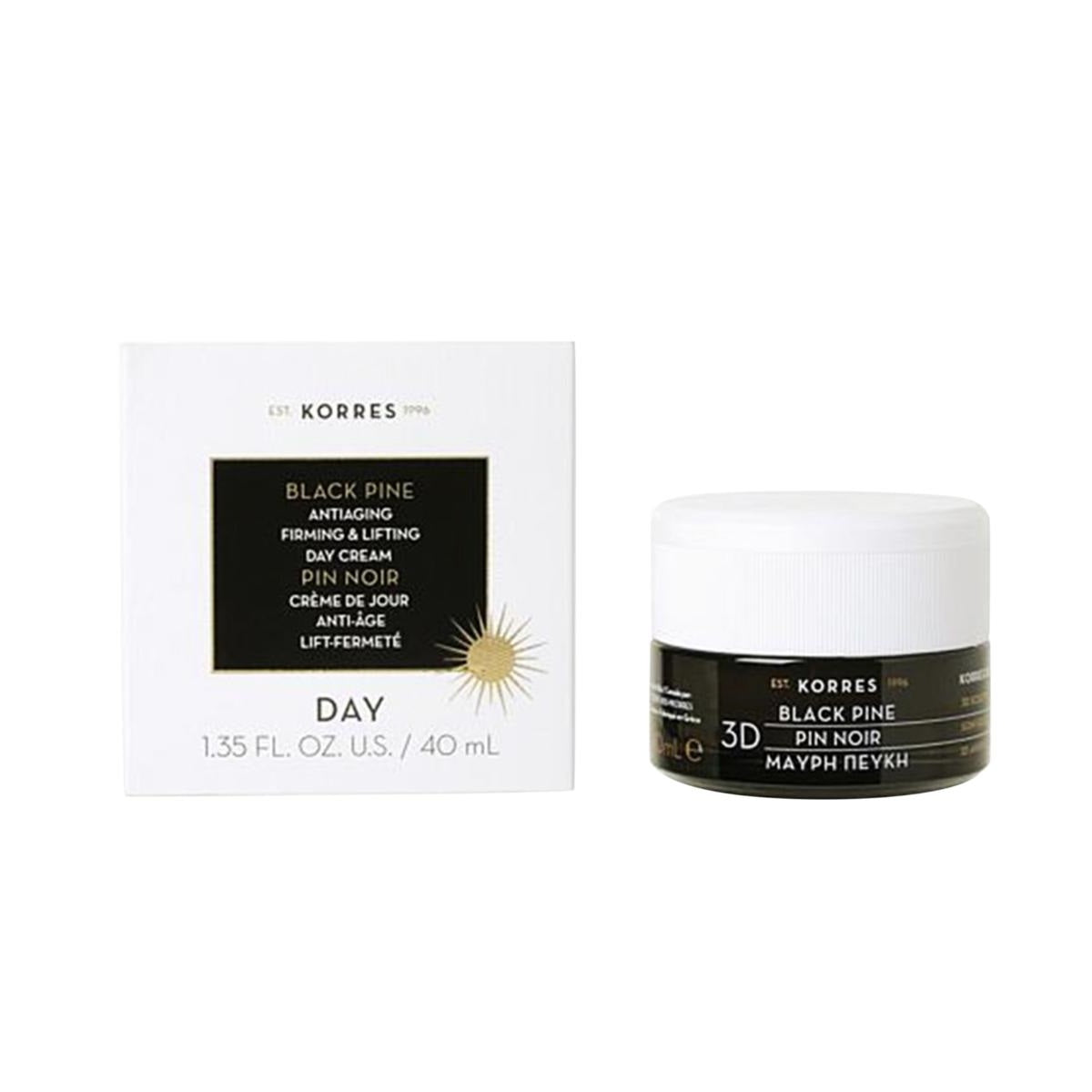 Korres 3D Black Pine Day Cream, 1.35 Fl oz.