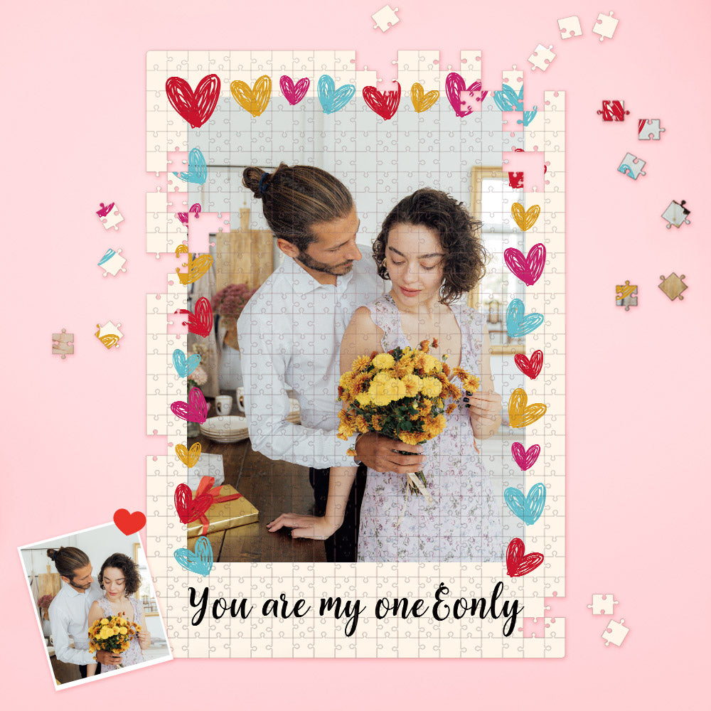 Custom Photo Puzzle Valentine's Day Puzzle Gift for Her / Him You Are My One