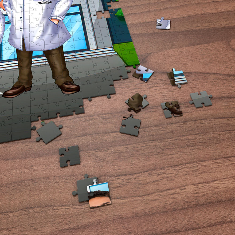 Personalized Minime Doctor Puzzle Valentines Custom Face Puzzle Lovers Gifts