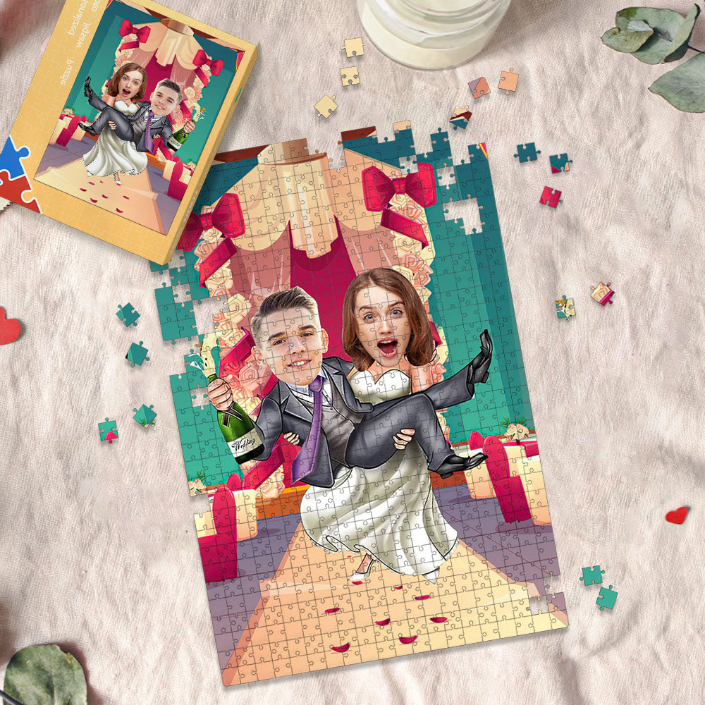 Personalized Minime Puzzle Custom Face Puzzle Interesting Wedding Style