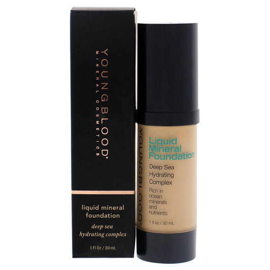 Liquid Mineral Foundation - Shell by Youngblood for Women 1 oz Foundation