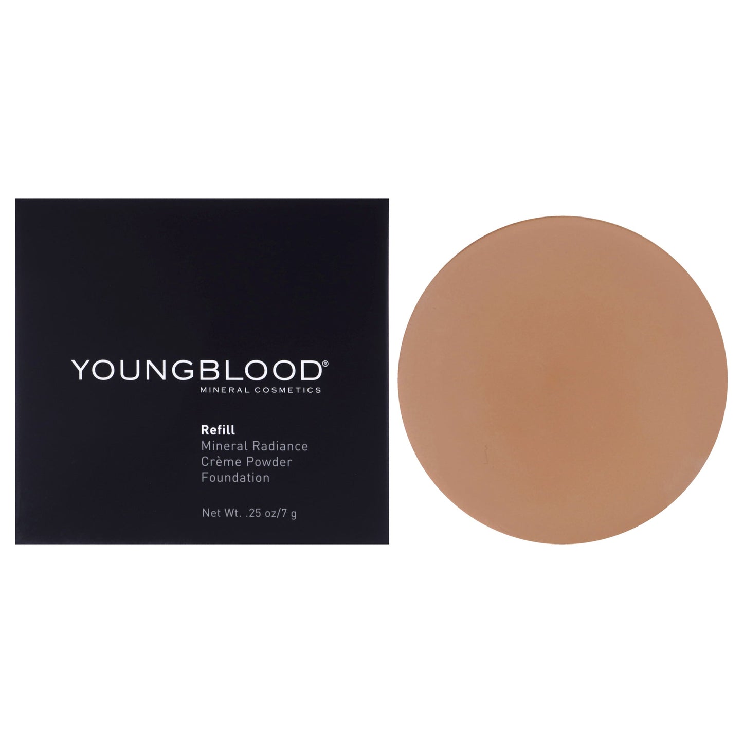 Mineral Radiance Creme Powder Foundation - Tawnee by Youngblood for Women - 0.25 oz Foundation(Refill)