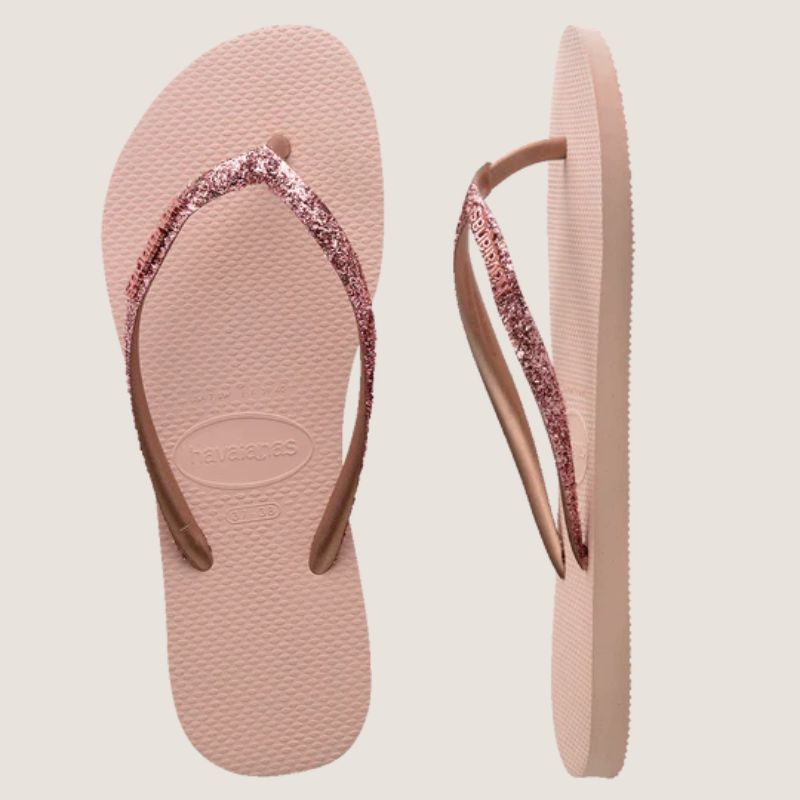 Havaianas Slim Metal Logo Glitter II Thong