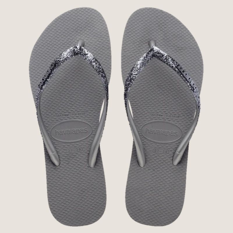 Havaianas Slim Metal Logo Glitter II Thong