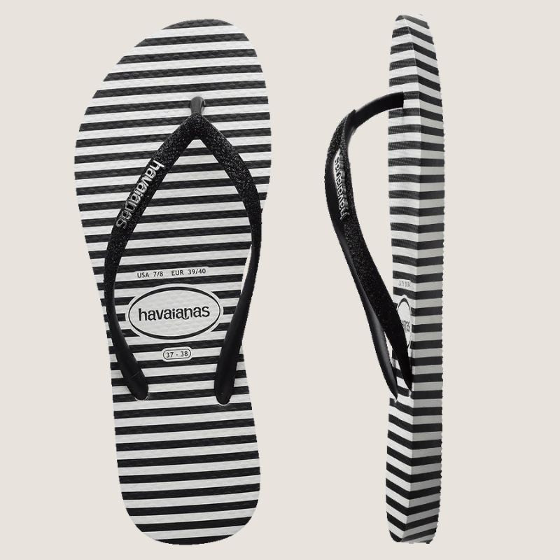 Havaianas Slim Glitter Stripes Thong