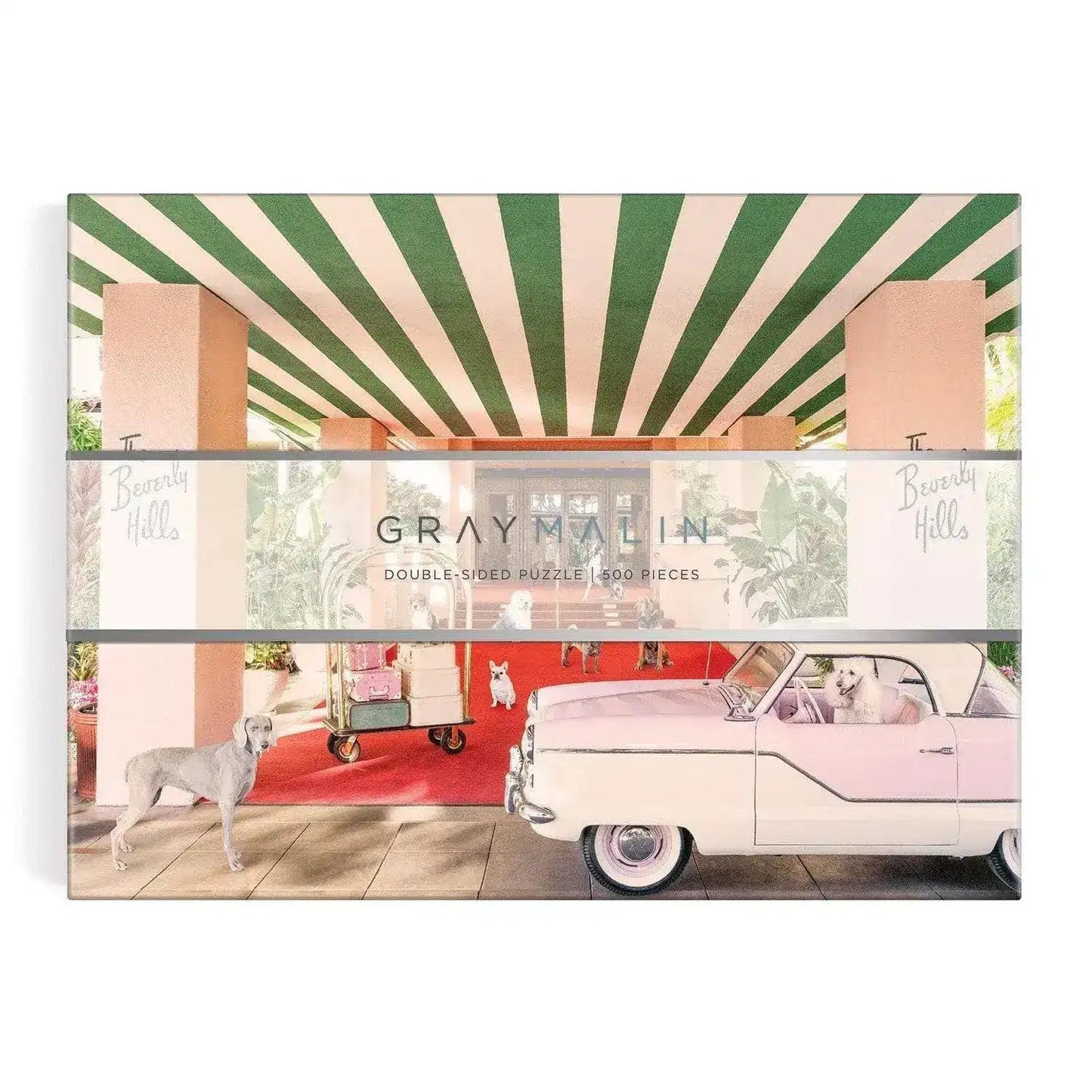 Gray Malin The Dogs at the Beverly Hills Hotel 500 Piece Double-Sided Puzzle