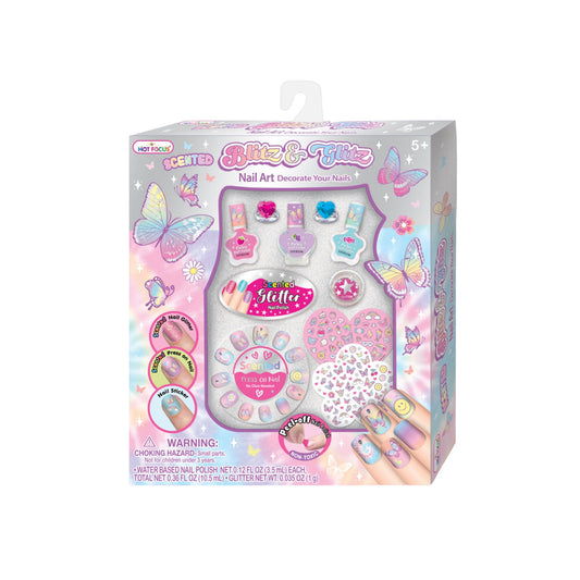 Hot Focus Blitz And Glitz Nail Art Tie Dye Butterfly Set