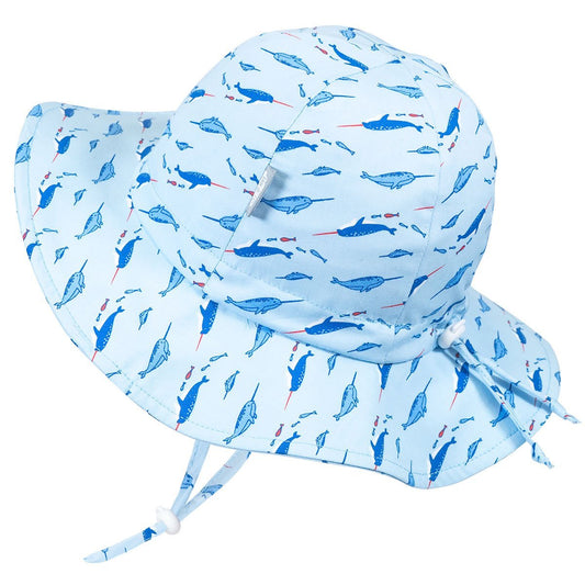 Jan & Jul  Grow-With-Me Sun Hat Narwhal