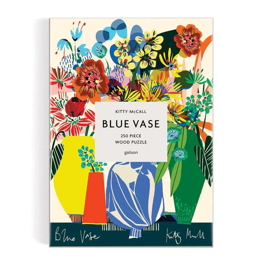 Kitty McCall Blue Vase 250 Piece Wood Puzzle