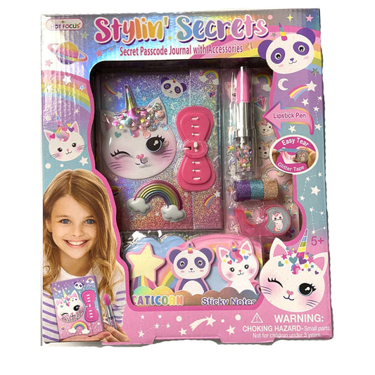 Hot Focus Caticorn Stylin' Secrets Journal Set